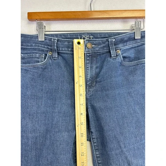LOFT Modern Straight Dark Wash Denim‎ Jeans Women's Size 29/8 - Picture 7 of 10